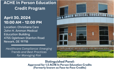 ACHE In Person Education Credit Program